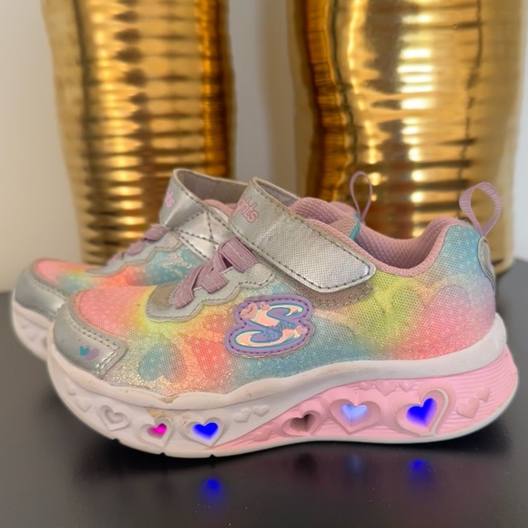 Skechers Heart Lights Runners, Toddler Sz 9 - Picture 4 of 5